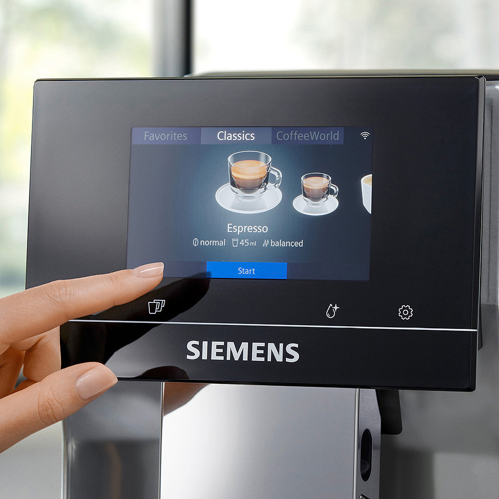 Kaffeevollautomat EQ700 classic TP715D01, intuitives 5" TFT-Display, App - Grau